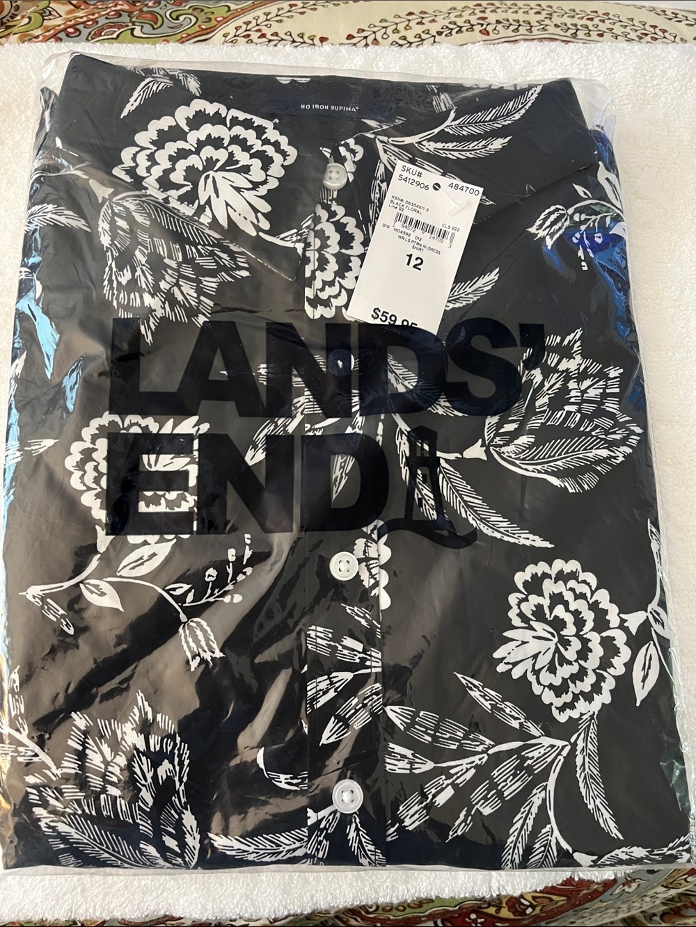 Land End long sleeve blouse. No iron Supima.